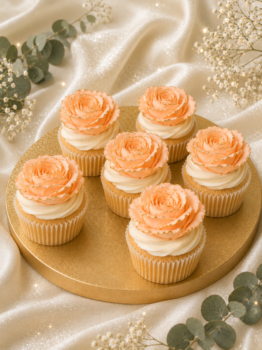 Rose Petits™ Edible Rose Cake Toppers – Set of 6