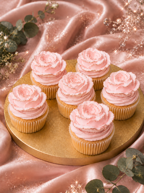 Rose Petits™ Edible Rose Cake Toppers – Set of 6